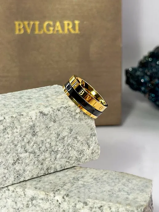 FLORENTICA Кольцо Bulgari, черный, фото 2