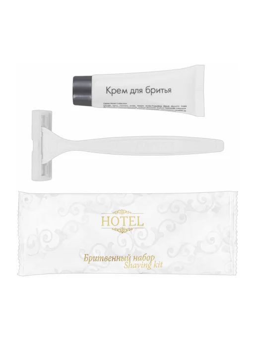 HOTEL Бритвенный набор 200 шт, (крем для бритья + станок) саше, 200 шт