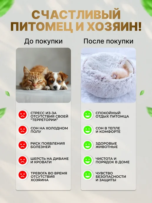 FromMyHeart Домик для кошек и собак мелких пород мягкий, серый, фото 8