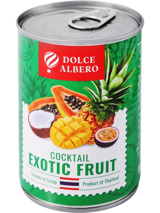 Коктейль DOLCE ALBERO из экзотических фруктов в сиропе, вариант