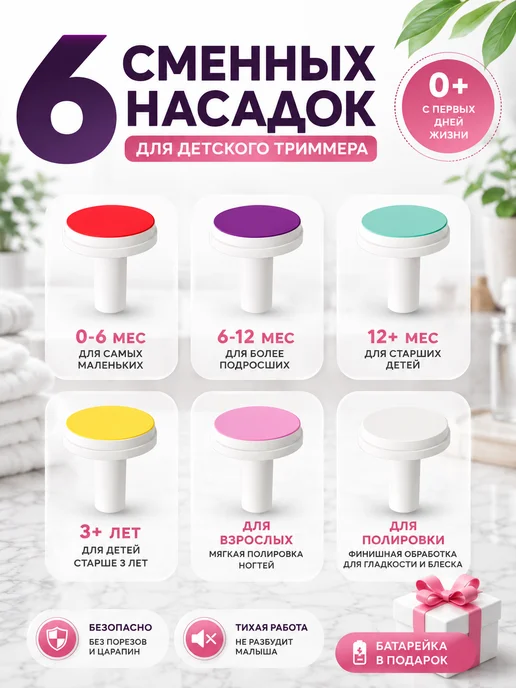 Ножницы для новорожденных триммер для ногтей электрический, розовый, фото 2