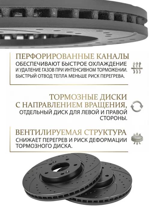 GANZ Диски тормозные передние Kia Optima, Sportage, Hyundai Creta, вариант, фото 2
