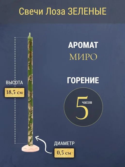 ПравЖизнь Набор Подсвечник для кулича «ХВ» со свечами Золотая лоза, золотой, фото 3