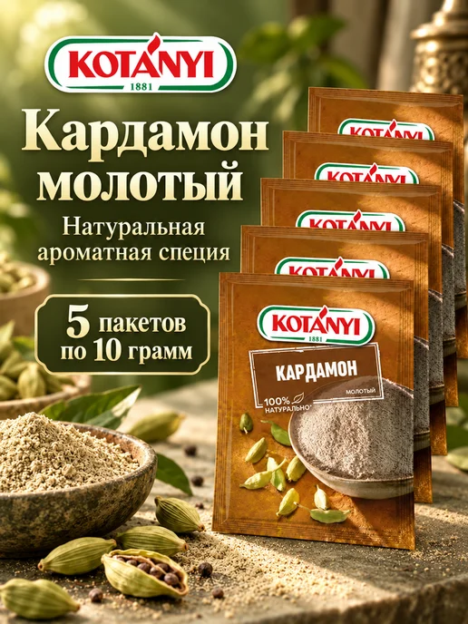 KOTANYI Кардамон молотый, пряный восточный аромат для мяса, выпечки, вариант