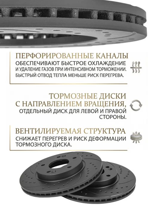 GANZ Диски тормозные передние Hyundai Creta, Kia Ceed, вариант, фото 2