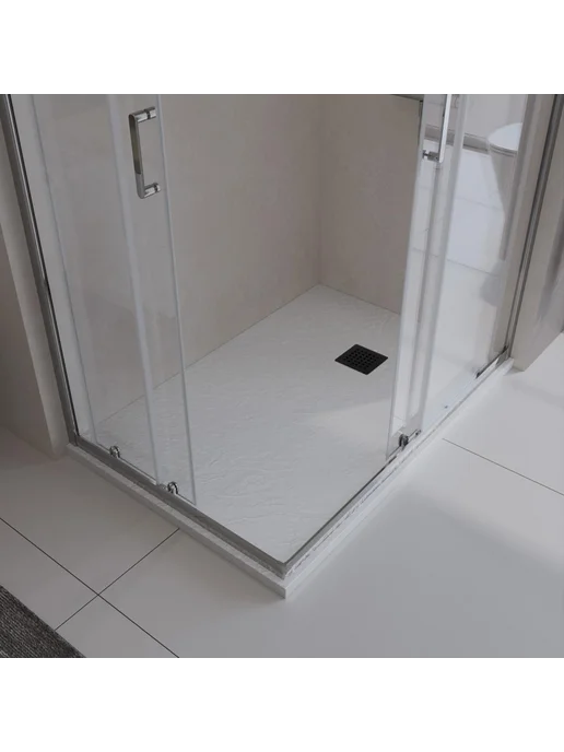 BelBagno Душевой поддон из искусственного камня Формат (Uno) 120х8, белый, фото 4