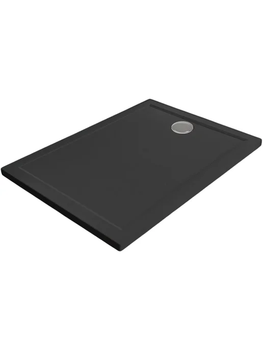 Veconi Душевой поддон из искусственного камня Pietra 100х100 черный, 100x80, черный, фото 6