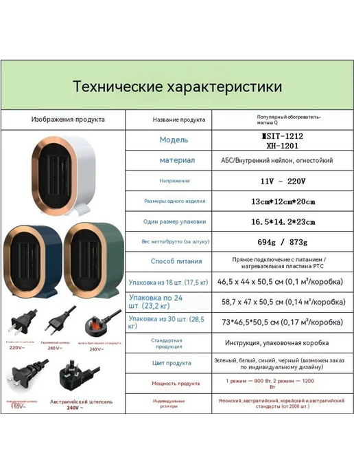 Обогреватель Зелёный Европейский стандарт, в упаковке 3,2 кг, фото 8