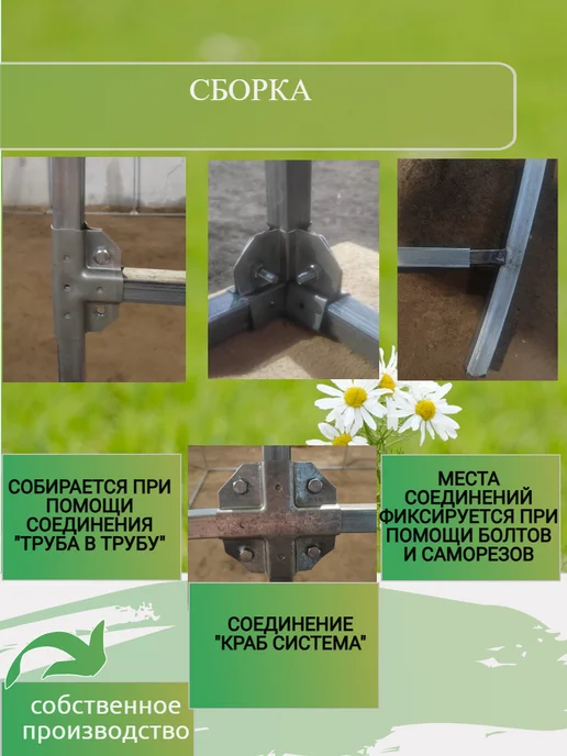 ТПК Рассвет Удлинение к теплице металлической "Разборная", серый, фото 4