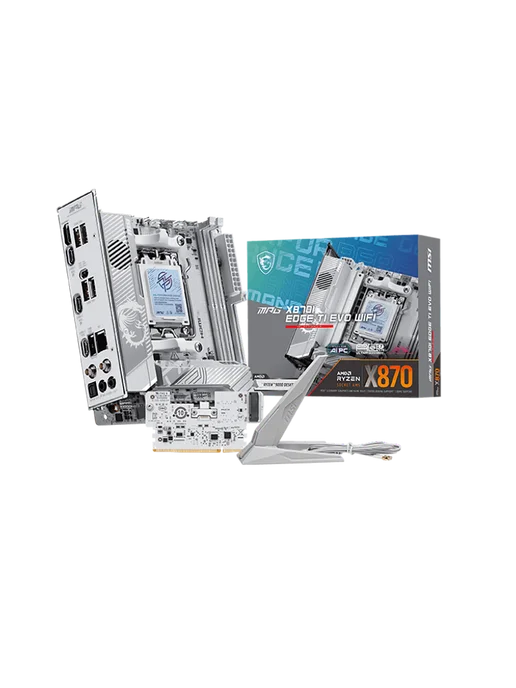 MSI Материнская плата MPG X870I EDGE TI EVO WIFI AM5 AMD X870 M-, белый