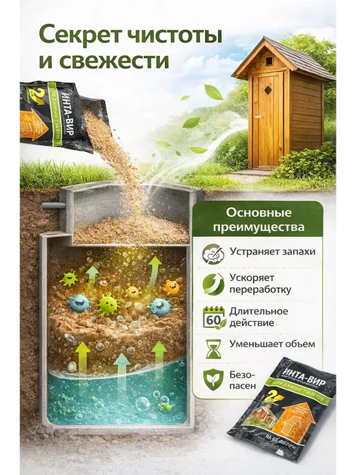 ЛИСТ Средство для дачного туалета и септиков, вариант, фото 2