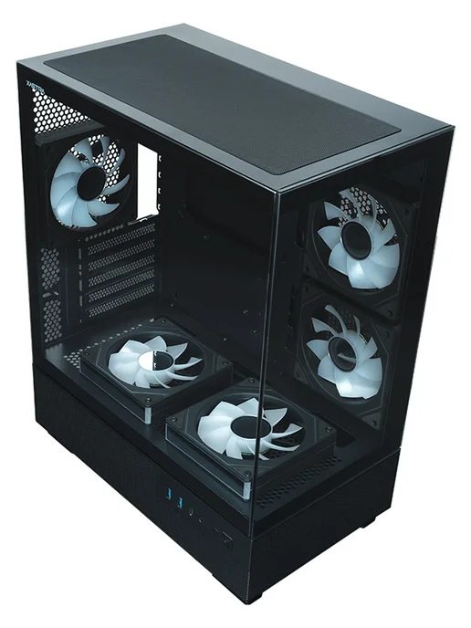 XASTRA Компьютерный корпус Q400M 5ARGB-C6-UC, черный, черный, фото 3