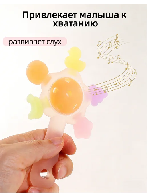 Ariabee Прорезыватель силиконовый, серый, фото 3