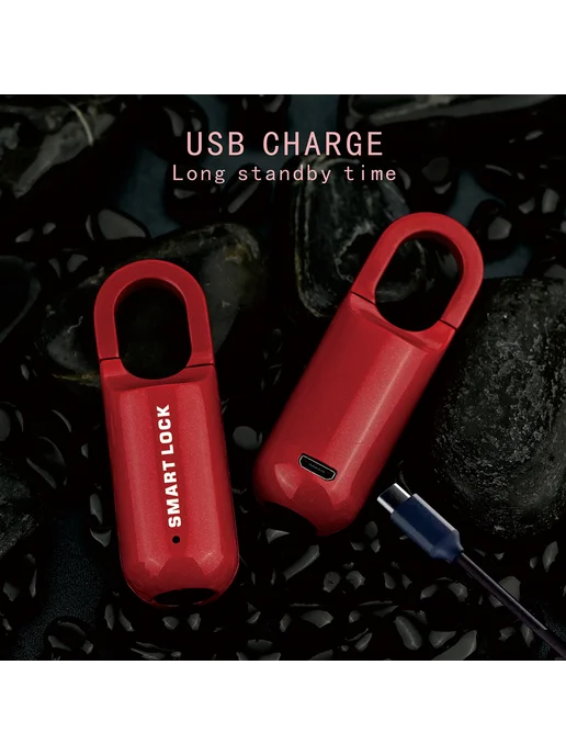 M01 отпечаток пальца смарт-замок USB без ключа красный, красный, фото 3
