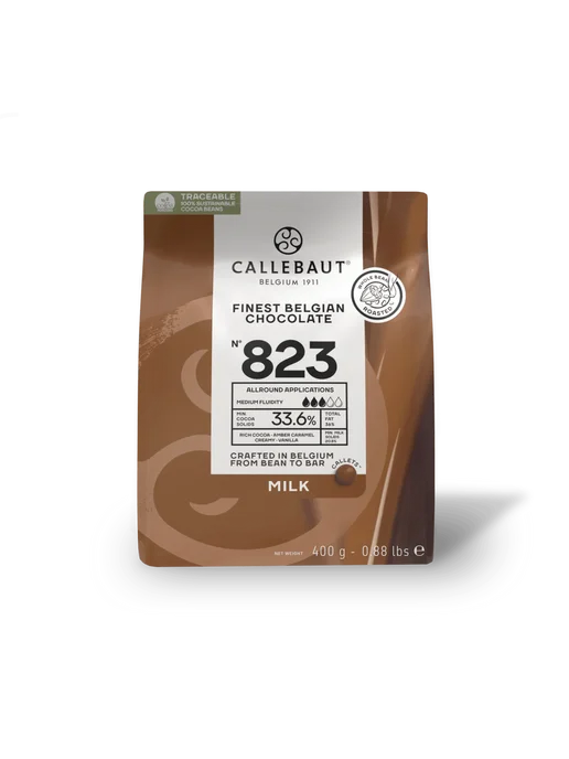 CALLEBAUT Бельгийский молочный шоколад Каллебаут 823 33,6% 400 гр, 400 г