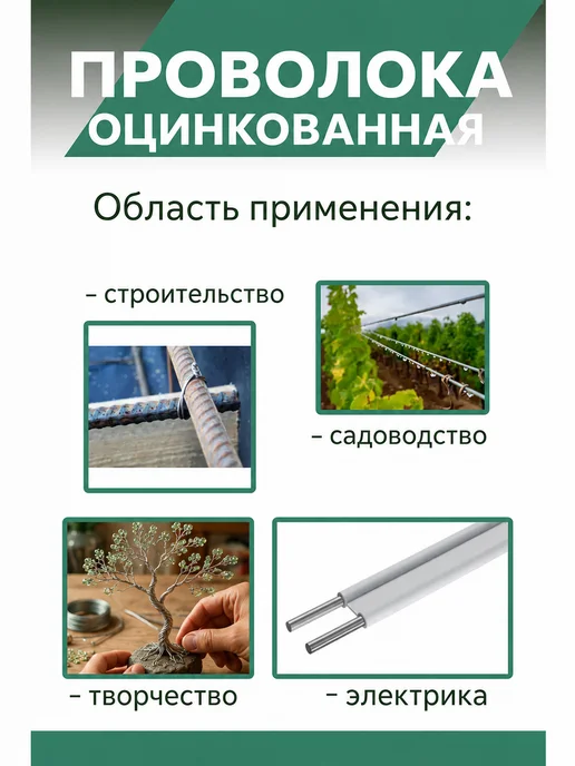 МеталлПромСтрой Проволока оцинкованная 1.6 мм 250 м, 250 м, фото 4
