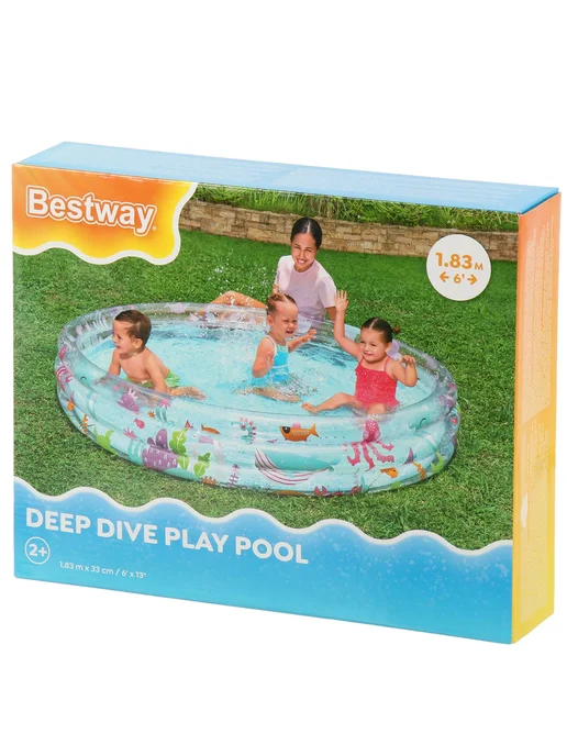 Bestway Бассейн надувной детский, 102x25 см, 183x33 см, 480 л, фото 8