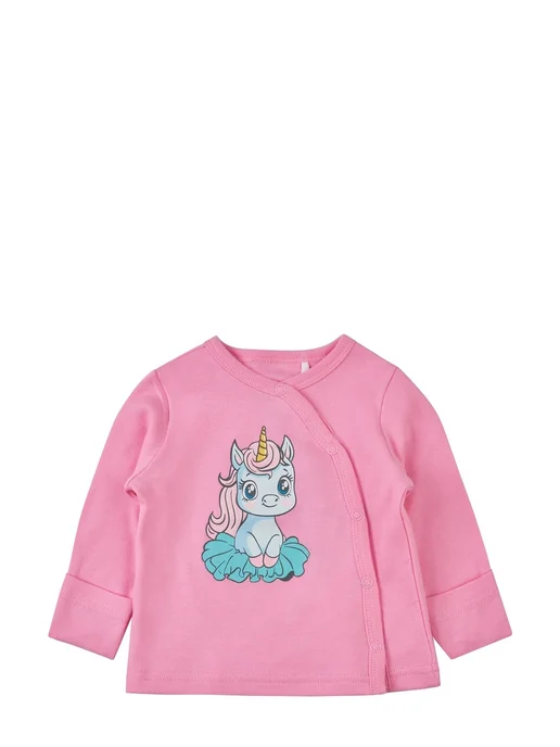 Kari baby Распашонка для новорожденных на кнопках с длинным рукавом, розовый, фото 6