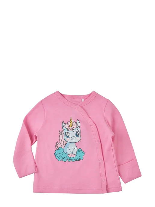 Kari baby Распашонка для новорожденных на кнопках с длинным рукавом, розовый, фото 7