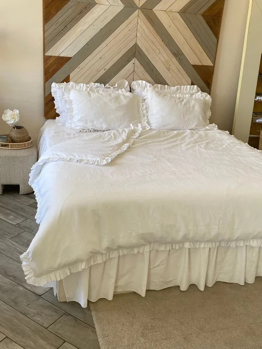 Home Flax Пододеяльник с рюшами 150х220 на молнии хлопок, 150x220, фото 2