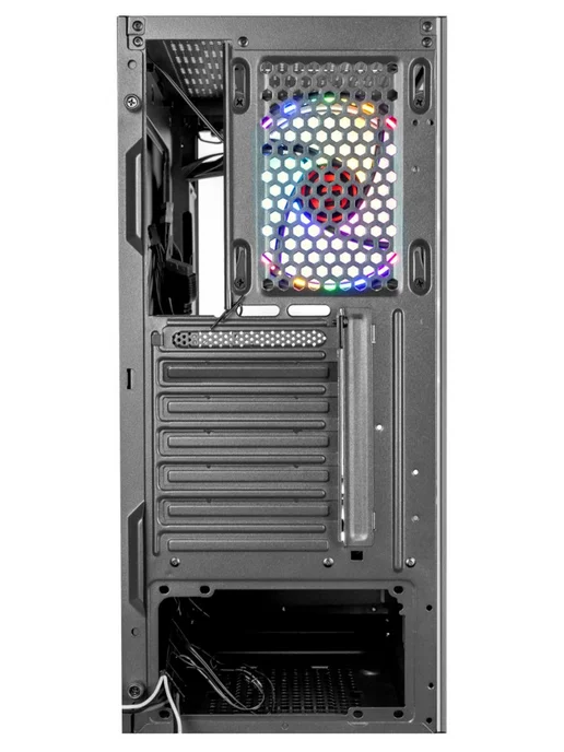 Корпус Ginzzu CL305 ATX, FAN 3*12 FRGB, закаленное стекло боковая и передняя панель, черный, фото 4