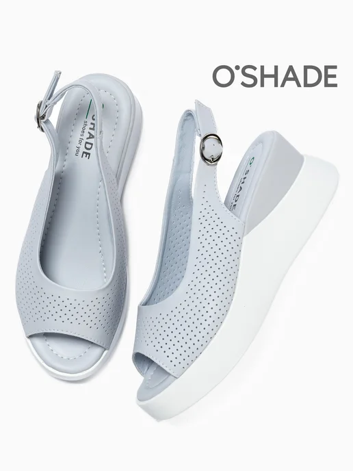 O`SHADE Босоножки женские летние на платформе легкие, серый, фото 4