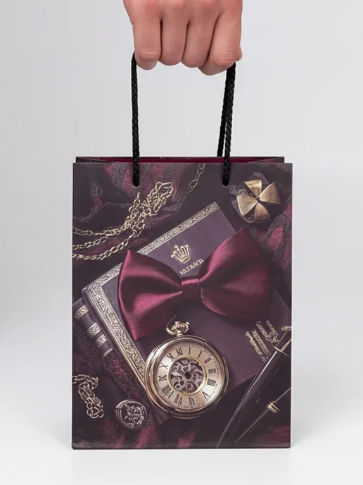 RICH FILL Подарочный пакет мужской бумажный 18х23х10 см, набор 3 шт, 18x23x10 см, 3 шт, фото 6