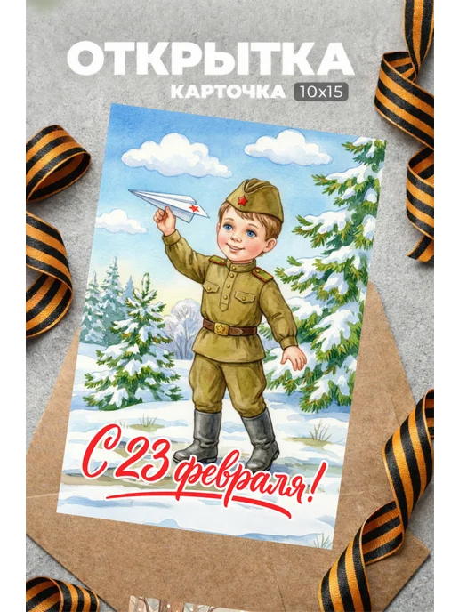 История открыток Открытка 23 февраля, вариант