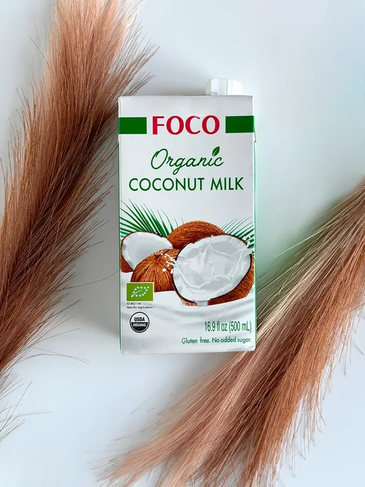 foco Молоко Кокосовое без сахара ORGANIC 250 мл, 500 мл, фото 4