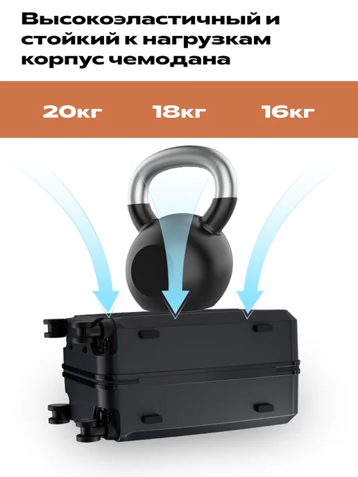 Vallsero Комплект чемоданов LG1, ABS,Набор чемоданов 5 в 1, черный, фото 5