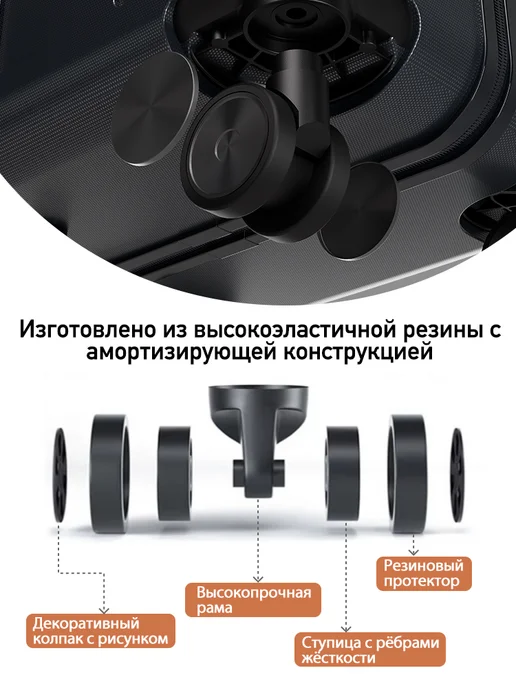 Vallsero Комплект чемоданов LG1, ABS,Набор чемоданов 5 в 1, черный, фото 7