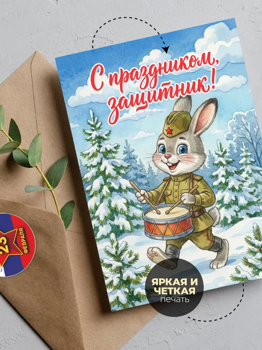 История открыток Открытка на 23 февраля, вариант, фото 6