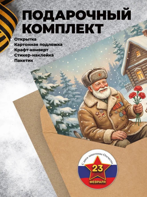 История открыток Открытка 23 февраля, дедушке, фото 5