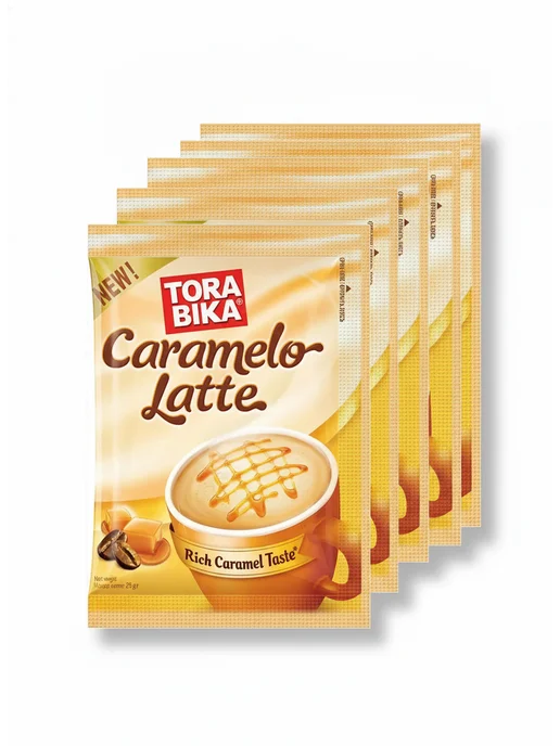 ToraBika Кофе растворимый Торабика Латте Caramelo Latte, 20 шт, 20 шт, фото 3