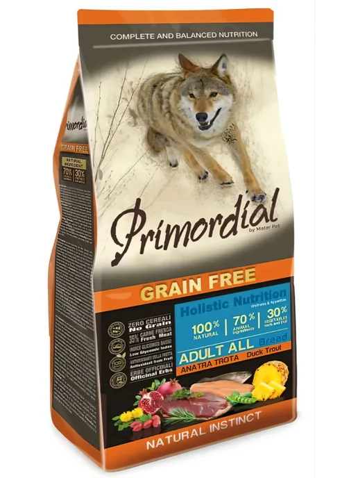Сухой корм Primordial Форелью для собак, утка, 12 кг, фото 2