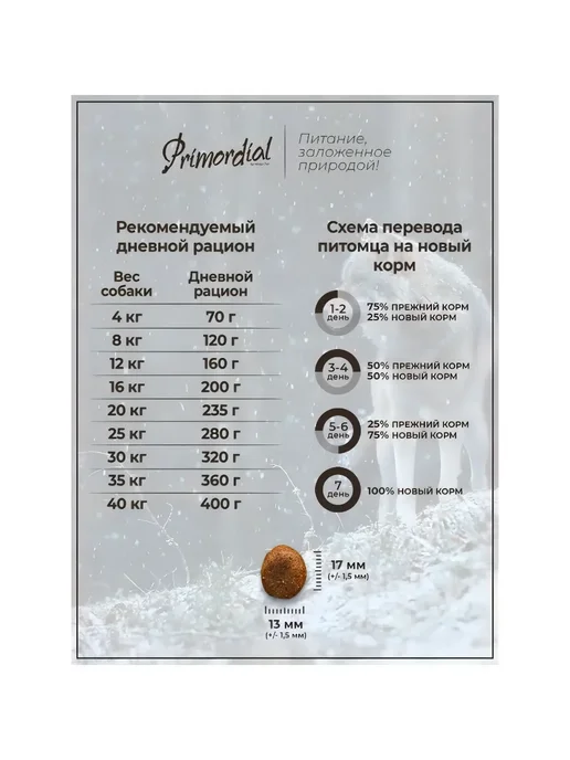 Сухой корм Primordial Буйволом Скумбрией для собак, 2 кг, фото 3