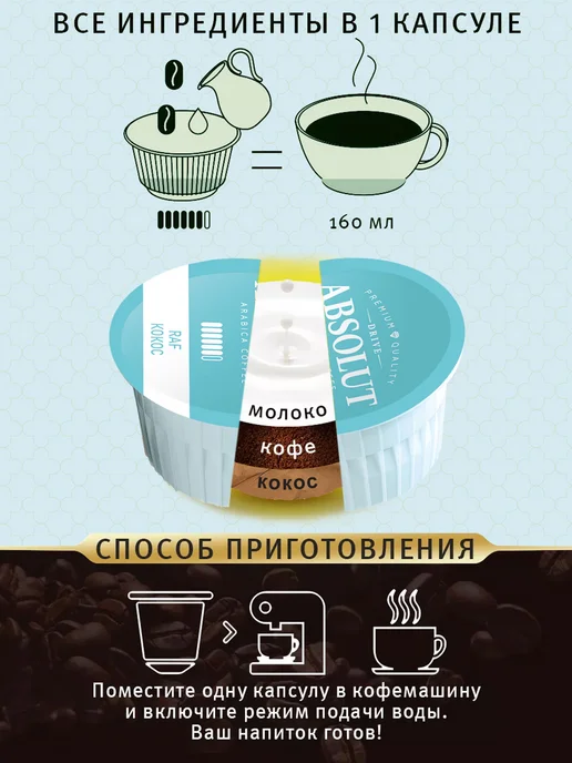 Nescafe Dolce Gusto Кофе в капсулах Dolce Gusto, Raf Кокос (24 шт), 24 шт, фото 3