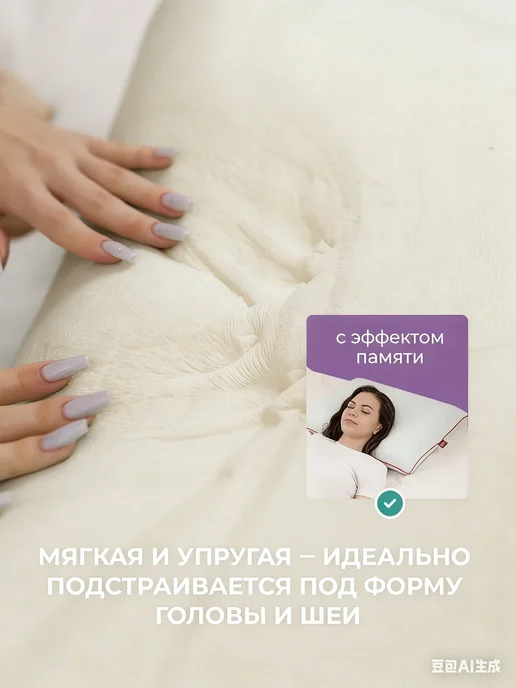 Ортопедическая подушка с эффектом памяти, белый, фото 7