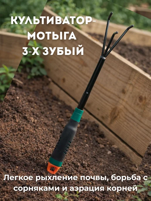 РК8410 Рыхлитель садовый ручной культиватор, вариант