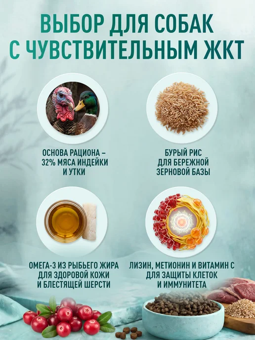 Сухой корм CLAN Classic Чувст… для собак, крупные, средние, 18,1 кг, фото 3