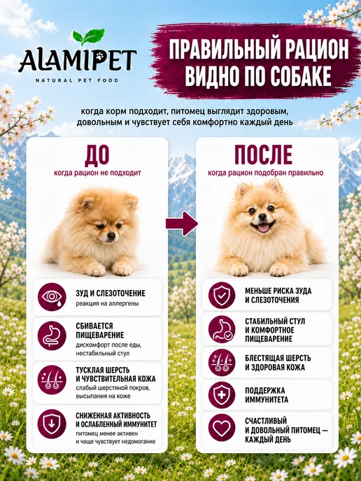 Сухой корм ALAMIPET для собак, мелкие, 0,8 кг, фото 7