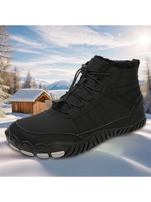 Босоножки Snow Boots для мужчин и женщин, зимние, противоско, черный, фото 8