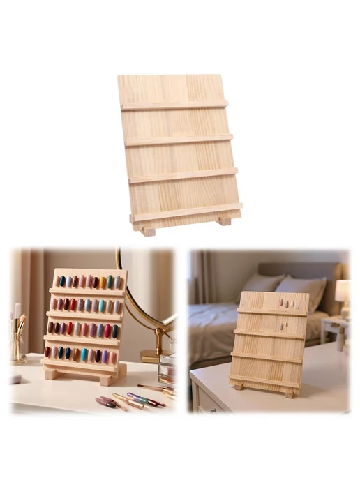 Подставка для ногтей и сережек Wood для Log 4 яруса, 2 шт, фото 4