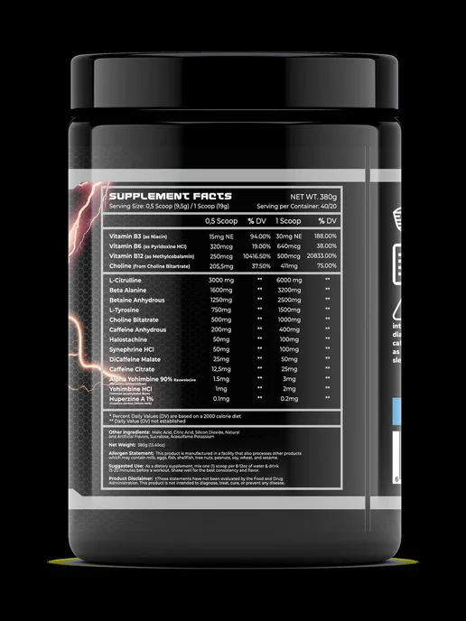 ExtremeDietSupps Предтренировочный комплекс BlackOut 40 порций, Апельсин, вариант, фото 7
