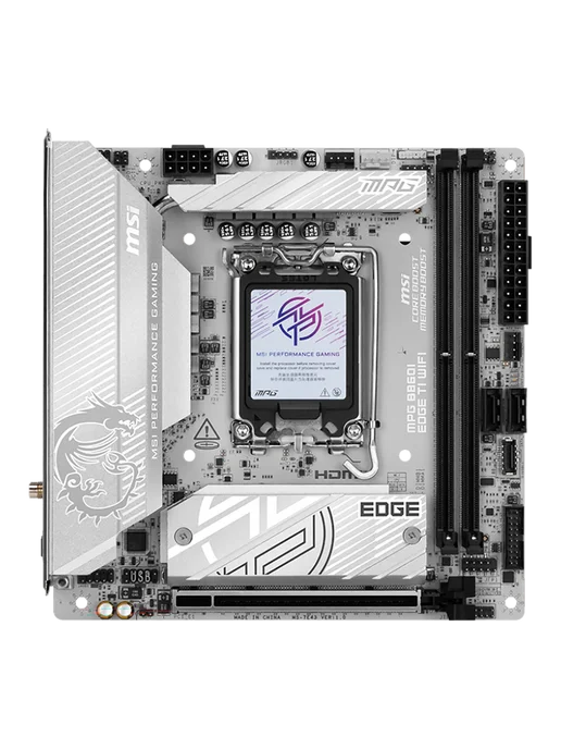 MSI Материнская плата MPG B860I EDGE TI WIFI LGA1851 Intel B860, белый, фото 2