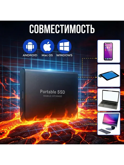 Внешний жесткий диск 4 тб SSD на 4tb, 4 ТБ, 4 ТБ, фото 7