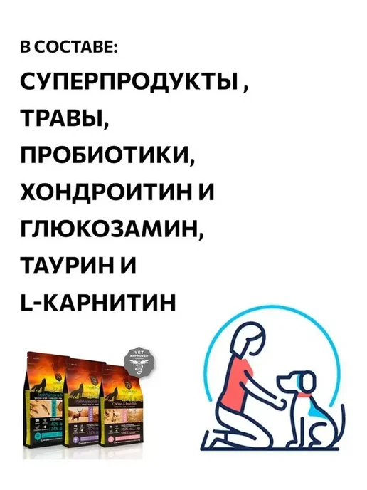 Сухой корм Ambrosia для собак, беззерновой, индейка, утка, 2 кг, фото 4