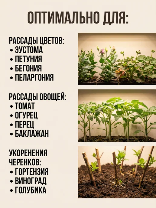 Профессиональный полноспектральный светильник для рассады, в упаковке 200 г, фото 5
