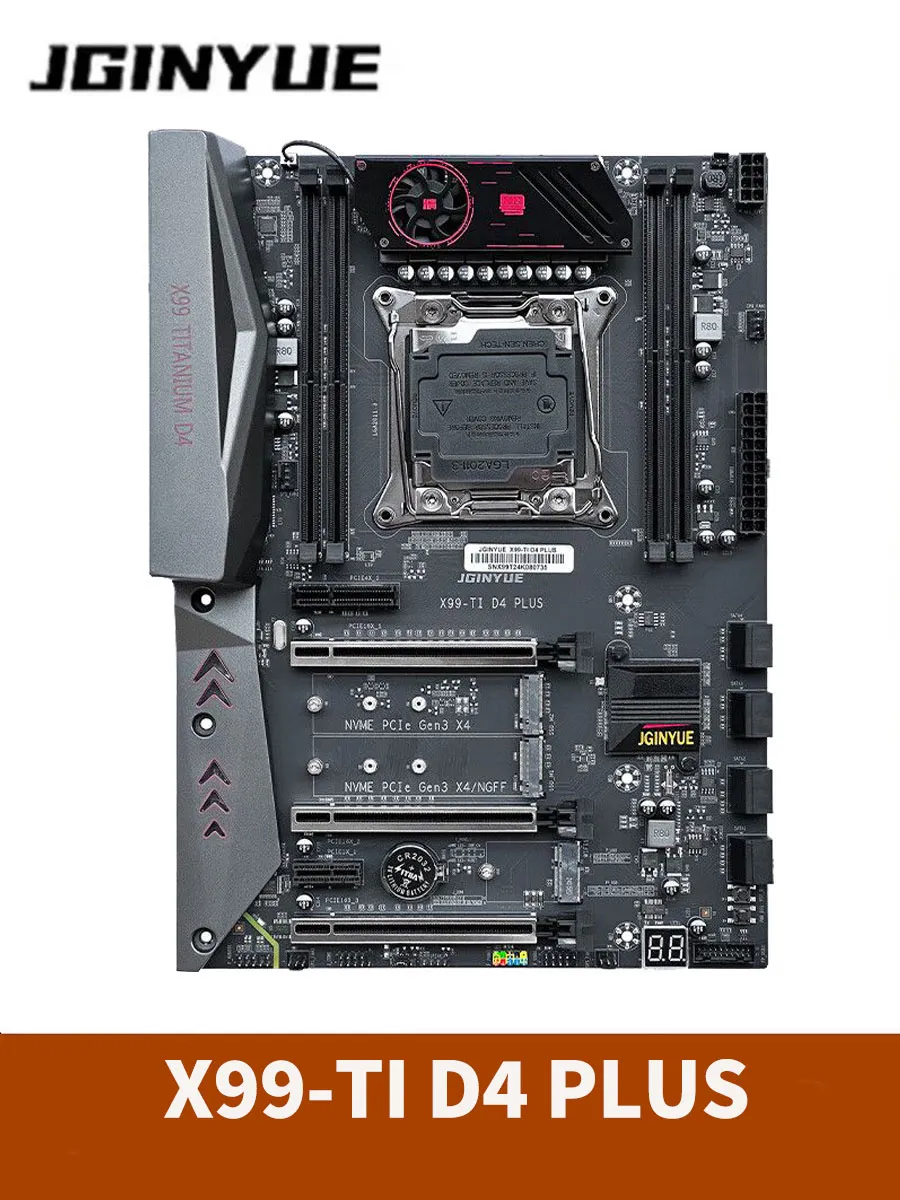 JGINYUE X99-TI D4 PLUS LGA2011-3 DDR4 M.2 NVME Материнская плата