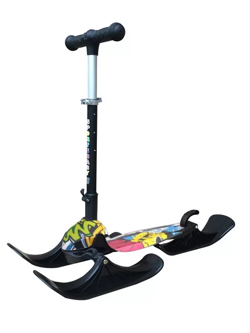Sportsbaby Самокат-снегокат RAY LUXE MS-916Л складной, черный, фото 2